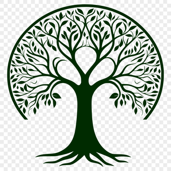 A stylized tree illustration in vector format.