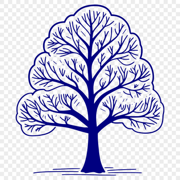 A scalable graphic representation of a tree in vector format.