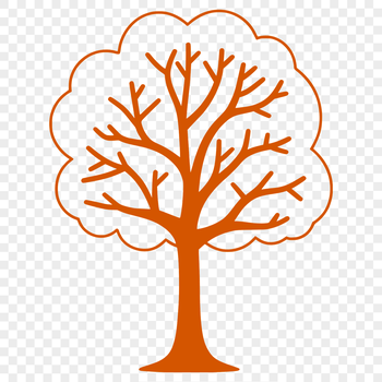 A detailed tree illustration created in vector format for graphic design.