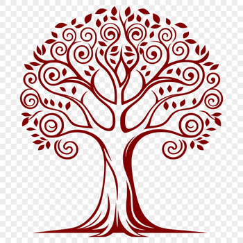 A digital representation of a tree in vector format, suitable for cutting machines and laser cutters.