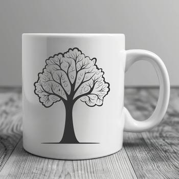 Illustrative tree illustration in vector format, ideal for digital design projects.