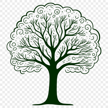An SVG graphic representation of a tree design element.