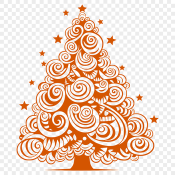 A detailed, ornate Christmas tree illustration in vector format.