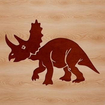 Triceratops illustration in vector format, suitable for printing and cutting.