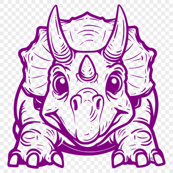 Creative Triceratops SVG, PNG, PDF And DXF Files