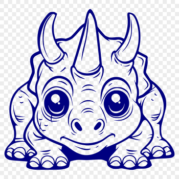 Free Creative Triceratops Vector Illustration