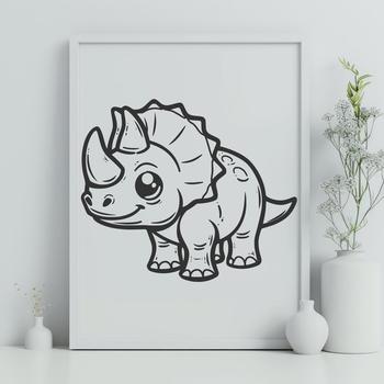 Stunning Triceratops In SVG Format