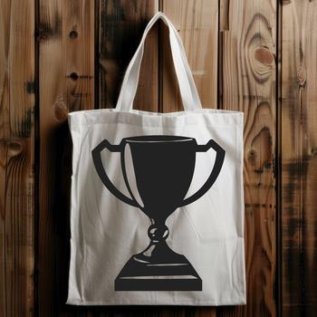 A vector illustration of a trophy with a golden finish, suitable for various digital applications.
