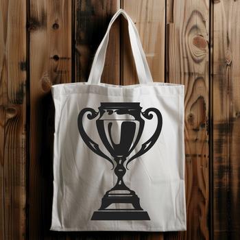 A 2D vector trophy design for sports-related projects.
