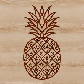 A high-quality vector illustration of a pineapple, suitable for various designs and projects.
