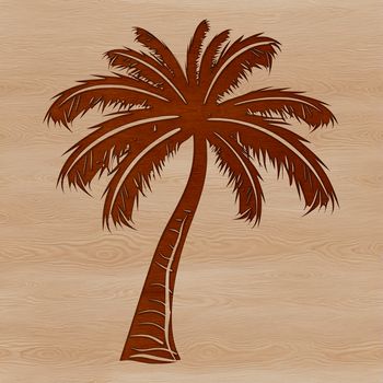 Illustrative palm tree graphic suitable for vector design projects in Illustrator or Procreate.