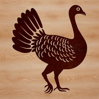 A vector design of a turkey, suitable for various uses including commercial printing and personal projects.