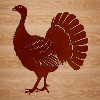 A colorful illustration of a turkey in various poses and expressions.