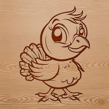 A simple illustration of a farm animal commonly associated with the Christmas holiday.