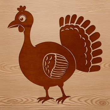 A stylized illustration of a domesticated turkey, suitable for use in various contexts.