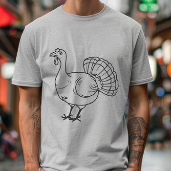 A stylized illustration of a turkey, suitable for vector design projects.