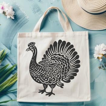 A detailed illustration of a turkey's full body, suitable for clip art or vector design.