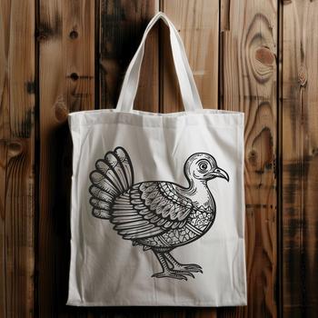 A vector representation of a domesticated bird commonly associated with the holiday season in Western cultures.