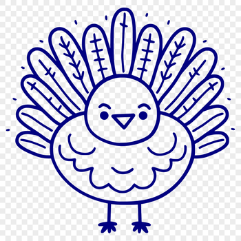 A detailed illustration of a turkey, suitable as farm animal vector art for design projects.