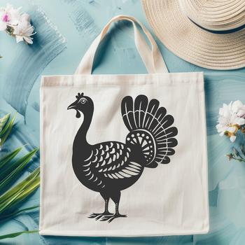 A detailed illustration of a turkey in full body pose, suitable for various uses.
