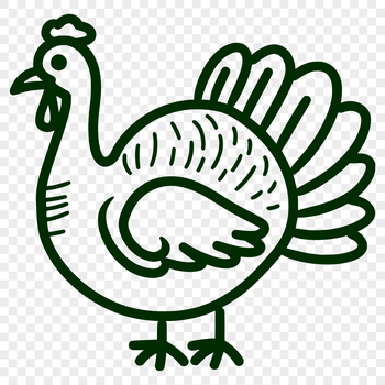 A full-body illustration of a farm animal, often associated with Christmas, depicted in a simple vector style.