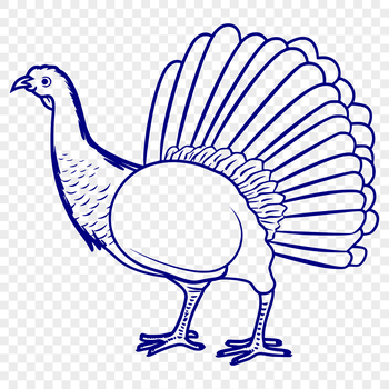 A full-body illustration of a farm animal, commonly associated with the Christmas season.