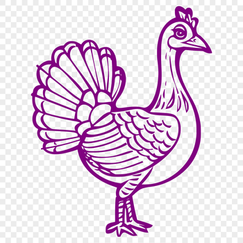 A full-body illustration of a farm animal, a common symbol associated with Christmas.