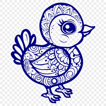 A full-body illustration of a farm animal turkey, suitable for various graphic designs.