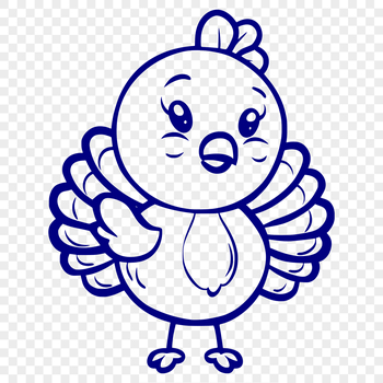A full-body illustration of a farm animal, commonly associated with Christmas celebrations.