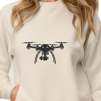 High-flying unmanned aerial vehicle (UAV) illustration in vector format.