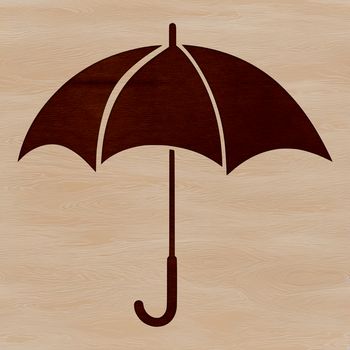 A simple umbrella design in vector format.