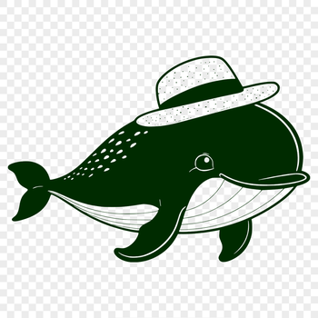 A detailed illustration of a whale in various formats including SVG for seamless integration into web designs.