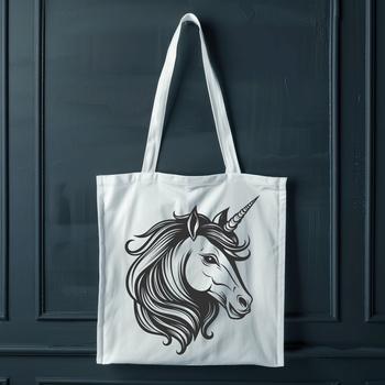 A stylized representation of a fairy tale creature's face as a scalable graphic design element.