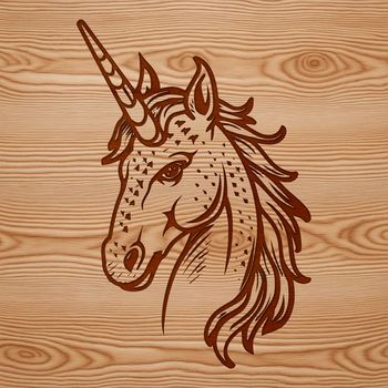 An SVG vector design featuring a fantastical unicorn in fairy tale style.
