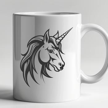 A mythical creature with a horse head and a long, flowing mane, inspired by fairy tale illustrations.