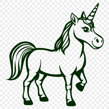 A mythical creature with a single horn on its forehead, depicted in full body form.