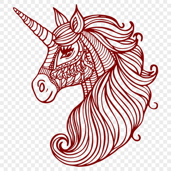A mythical creature with an ornate head, inspired by traditional fairy tale illustrations.