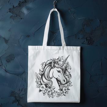 Ornate Unicorn In SVG Format