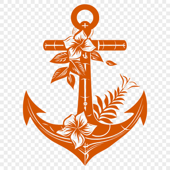 A set of anchor icons in a nautical theme, suitable for vector graphics.