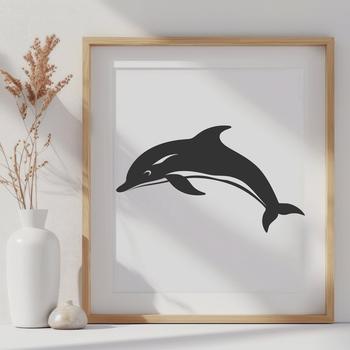 A full-body illustration of a marine mammal commonly found in oceans worldwide.