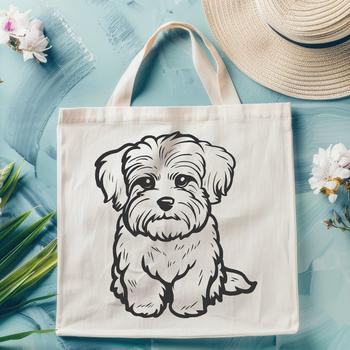 Free Sitting Havanese Illustration