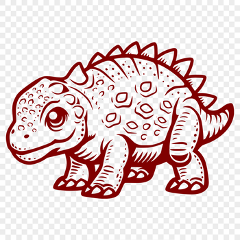 Stunning Ankylosaurus SVG, PNG, PDF And DXF Files