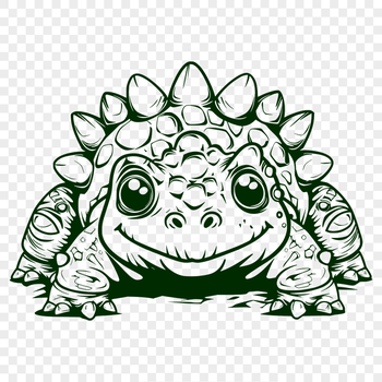 Beautiful Ankylosaurus Digital Drawing