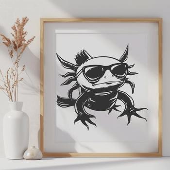 Artistic Axolotl Vector Illustration