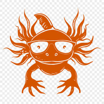 Artistic Axolotl PNG