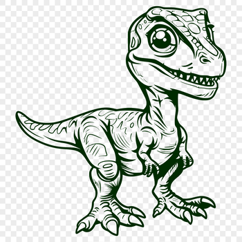 Prehistoric baby dinosaur illustrated in vector format.