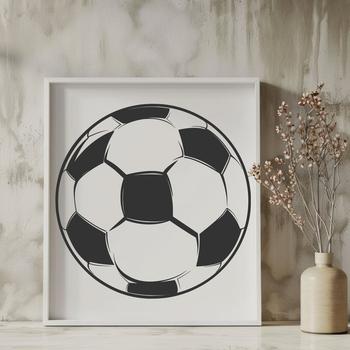 Unique Football Image In DXF For Free Download