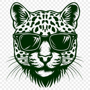 Unique Big Cat Wearing Sunglasses