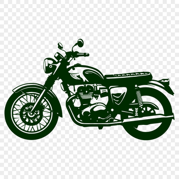 A high-resolution vector illustration of a motorcycle with detailed components.