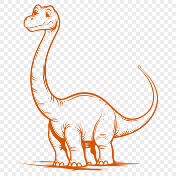 Large prehistoric Brachiosaurus dinosaur depicted in full body pose.